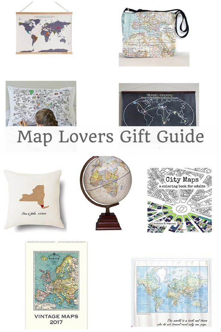 Map themed gift guide for the map lover Pillar Box Blue