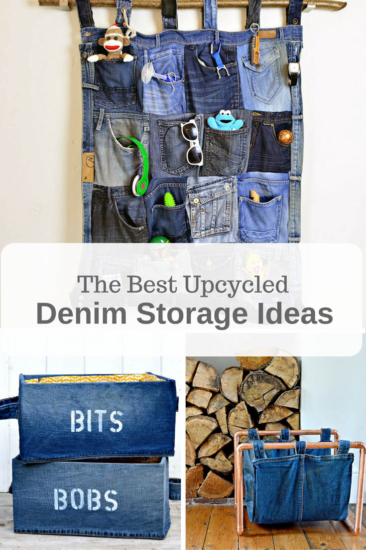 Brilliant Upcycled Denim Storage Ideas Pillar Box Blue