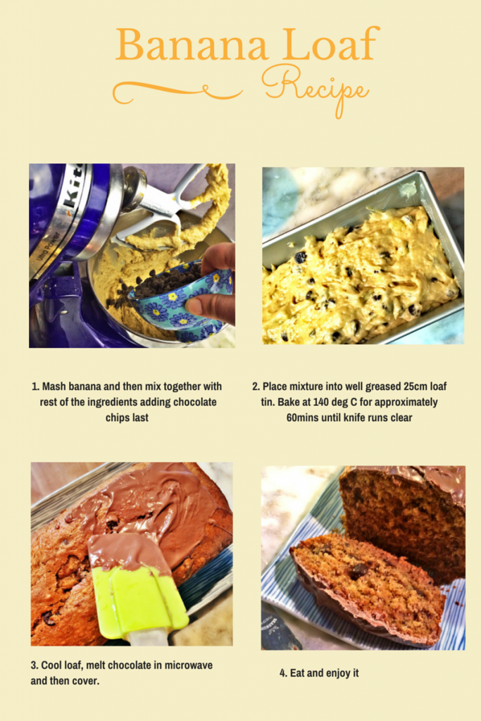 How to make easy chocolate chip banana loaf