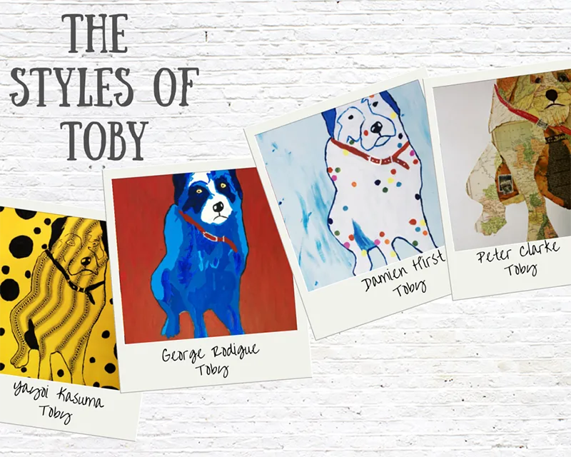 The Artistic styles of Toby the dog