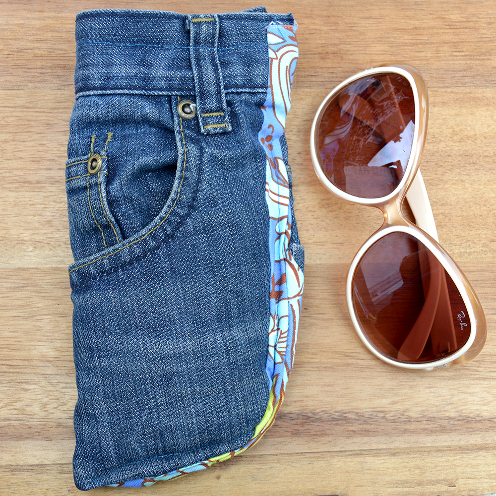 How To Make A Denim DIY Sunglasses Case - Pillar Box Blue