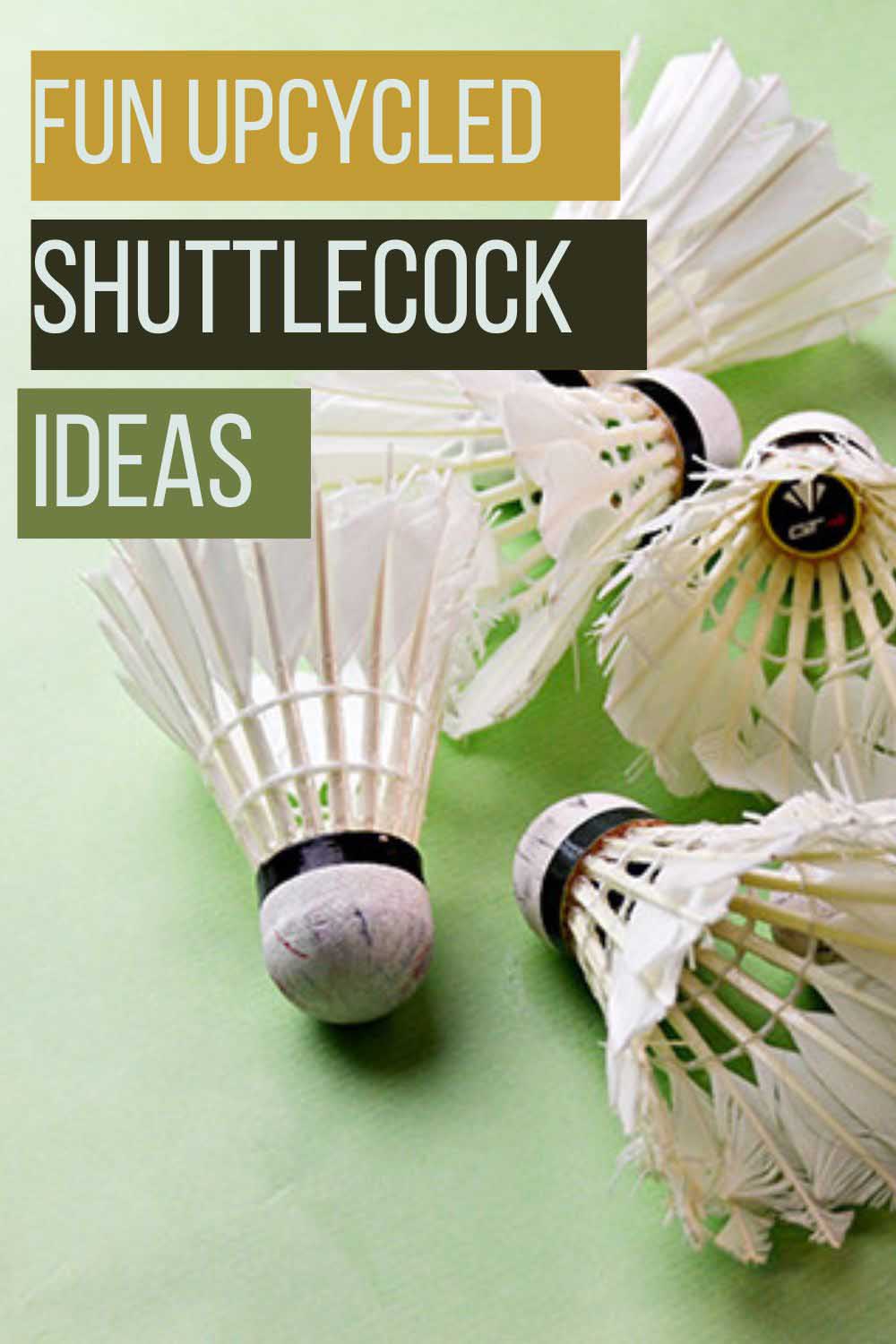 upcycled shuttlecock pin