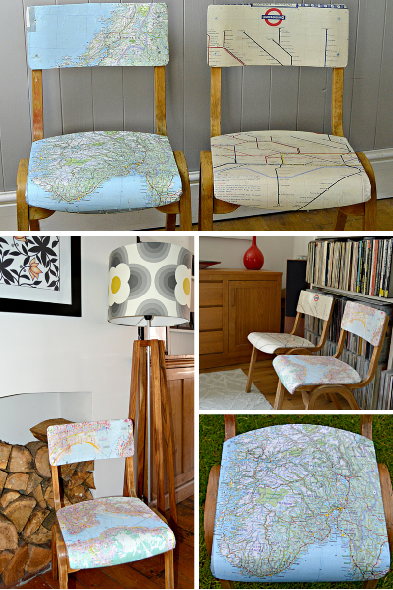 How To Make Personalised Map Chairs Pillar Box Blue