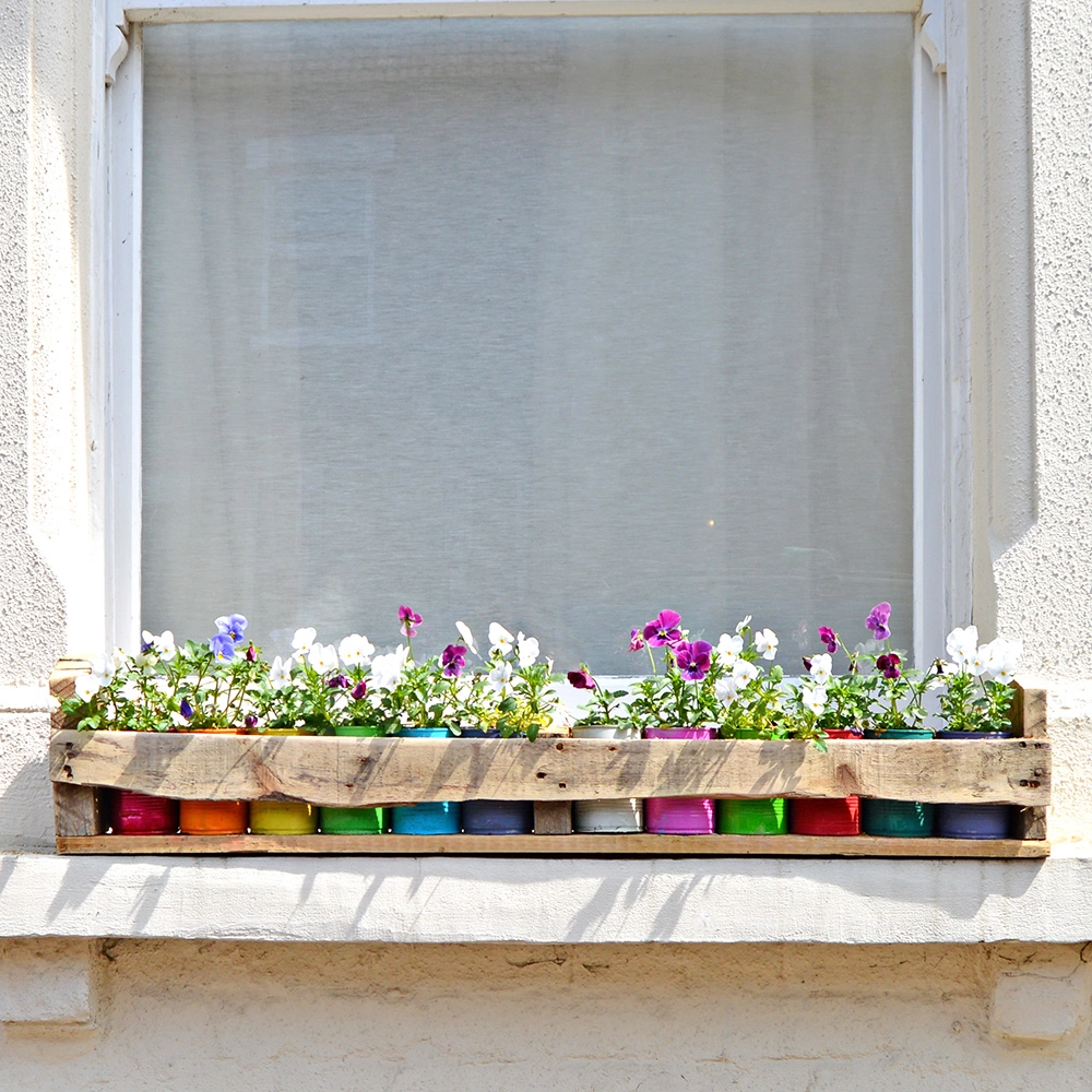 Upcycled can planters pillarboxblue.com