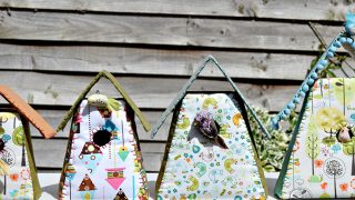 Fabric Birdhouses Pillarboxblue.com