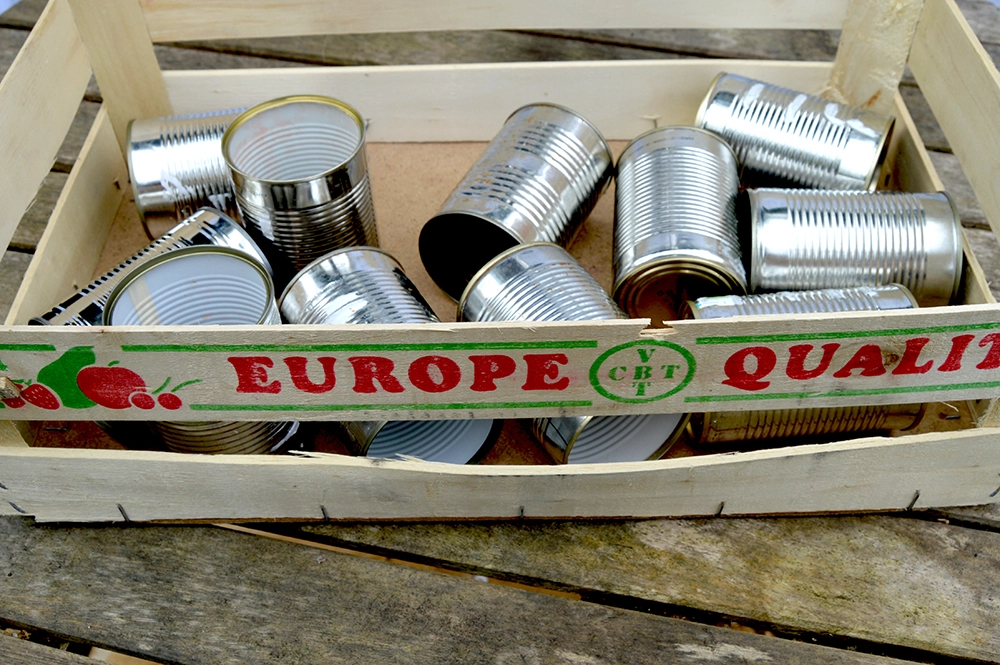 Empty tin cans