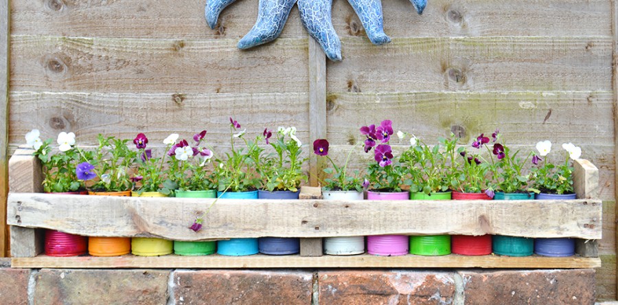 Easy To Make Colourful Tin Can Planters Easy To Make Colourful Tin Can Planters