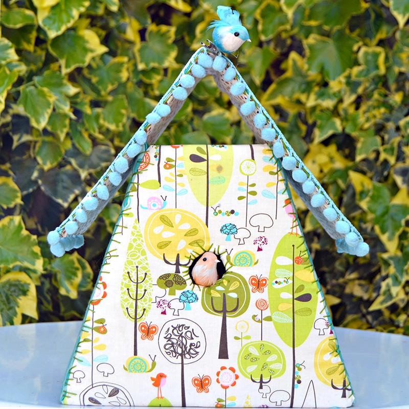 fabric birdhouse