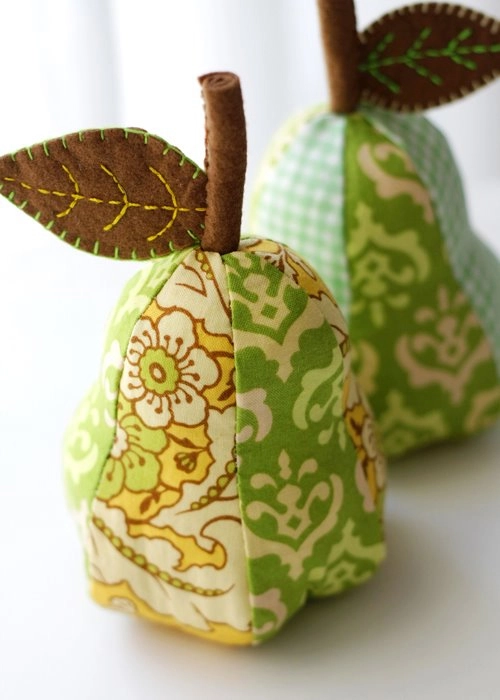 Fabric Pear Pin cushion