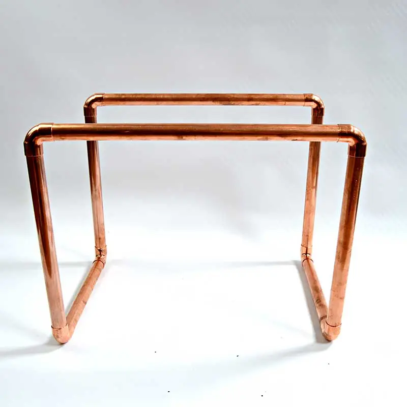 Copper frame for magazine rack