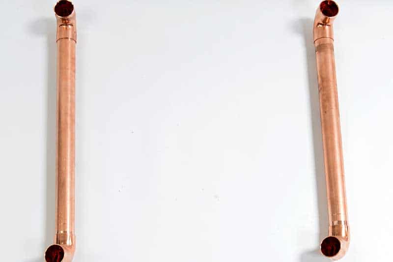 U base copper pipes