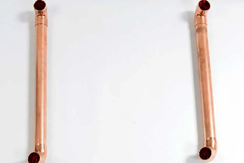 U base copper pipes