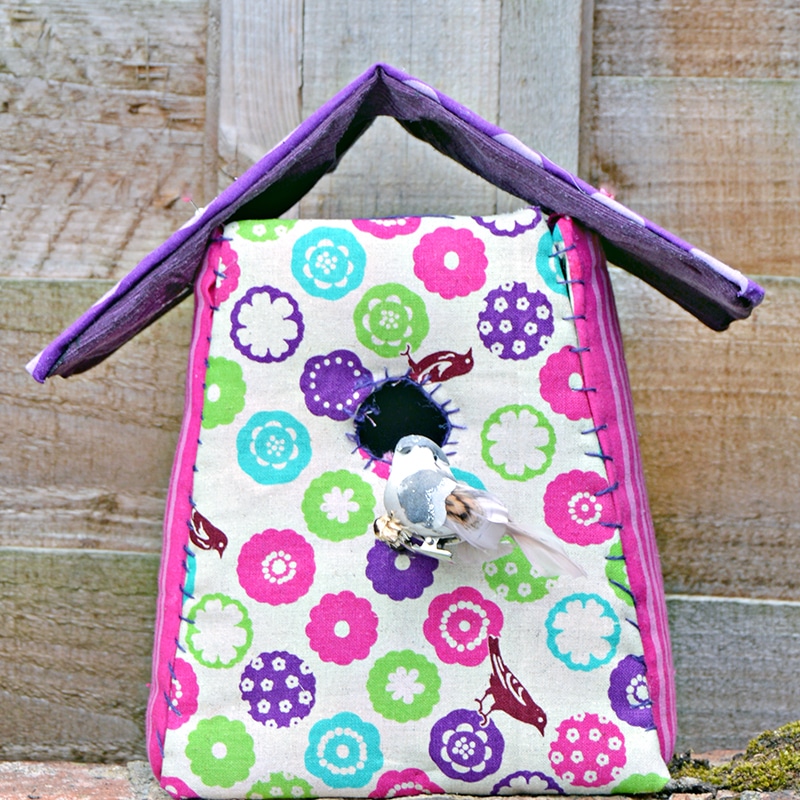 Fabric birdhouses