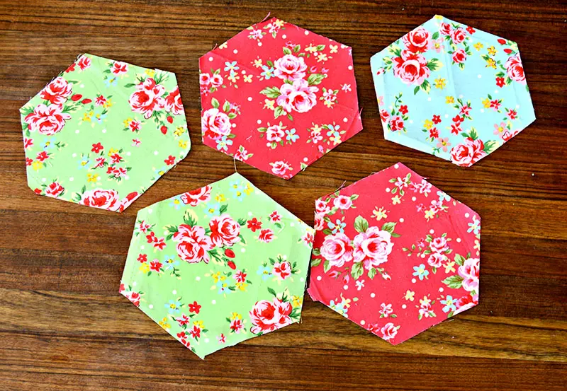 cut hexagon fabrics