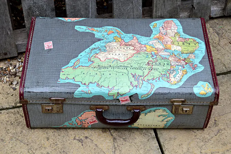 outside of finished map suitcase