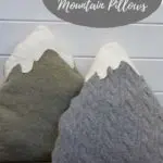 Upcycled sweater mountain cushions pillows