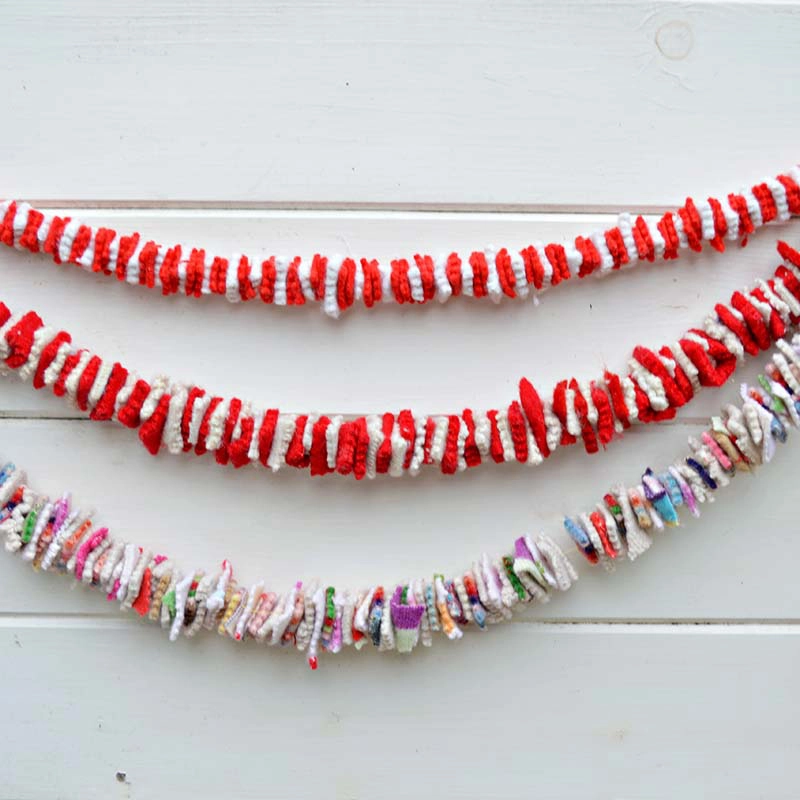 Upcycled Sweater Felt garland