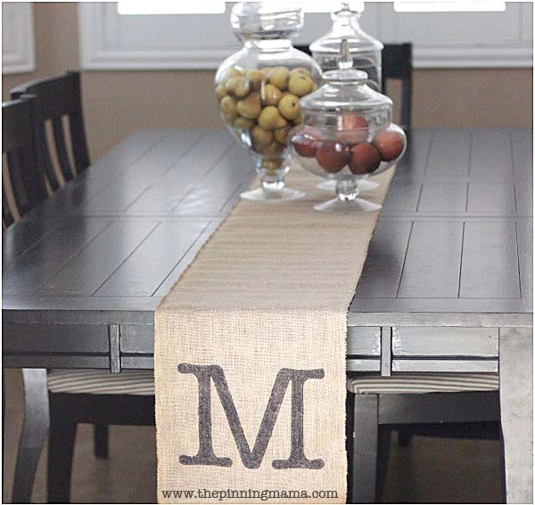 12 monogrammed gifts - Monogrammed table runner