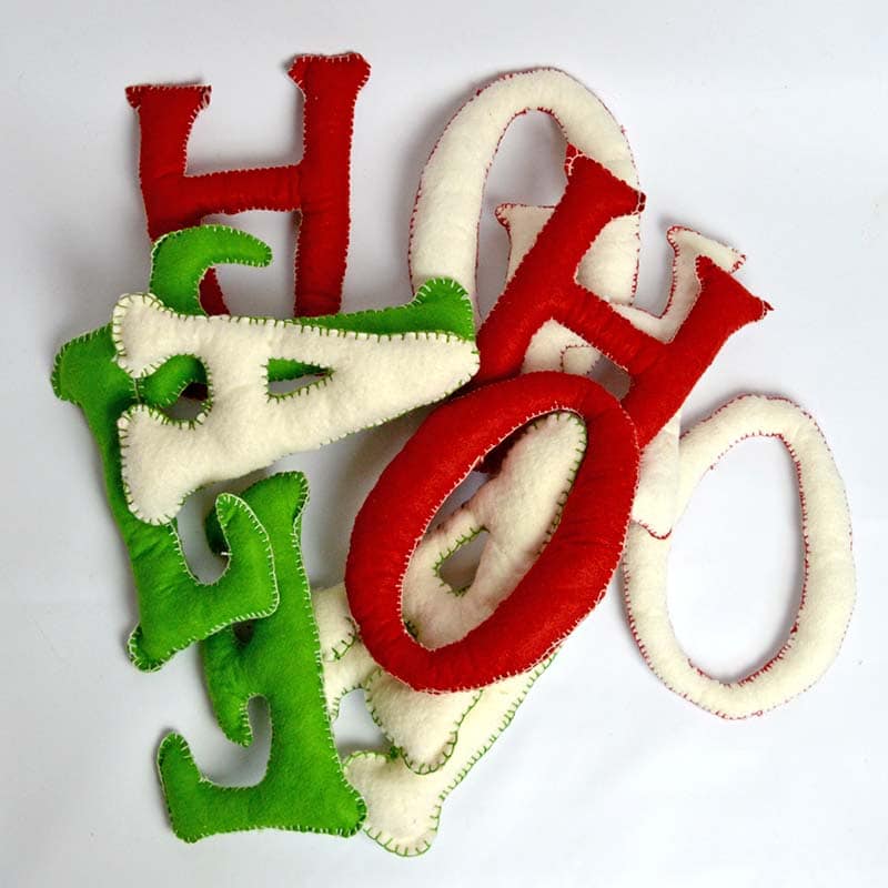 Fanct Felt Message platic Board Christmas Letters red