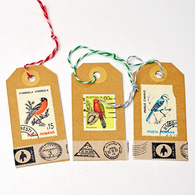 Postage Stamp Tags