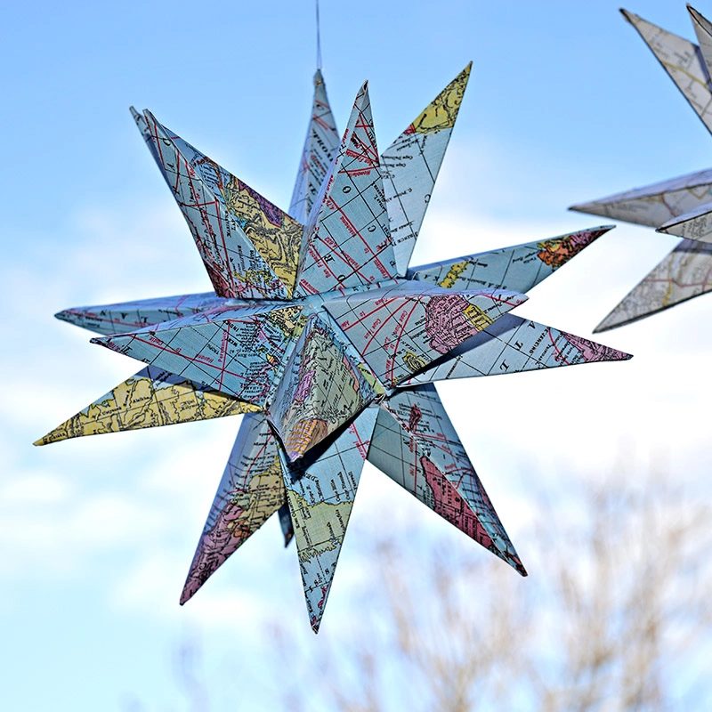 3D Paper Star Template: Paper Star Instructions and Free Template