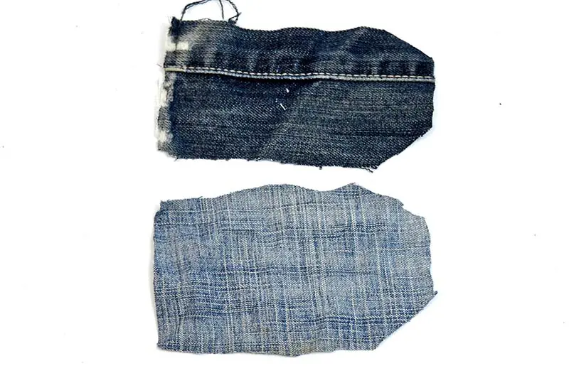 two pieces of denim