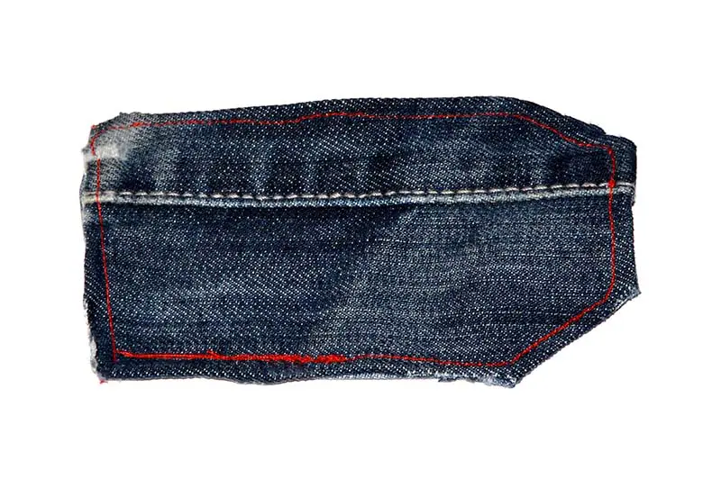 Stitched denim tag