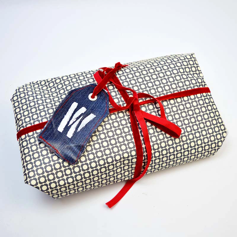 Monogram Denim Gift Tag