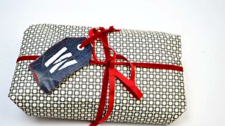 Denim gift Tag - pillarboxblue