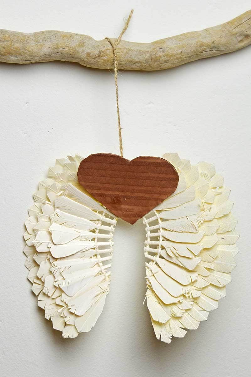 Upcycled angel wings shuttlecock 