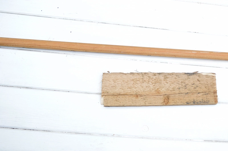 wood and broom handle
