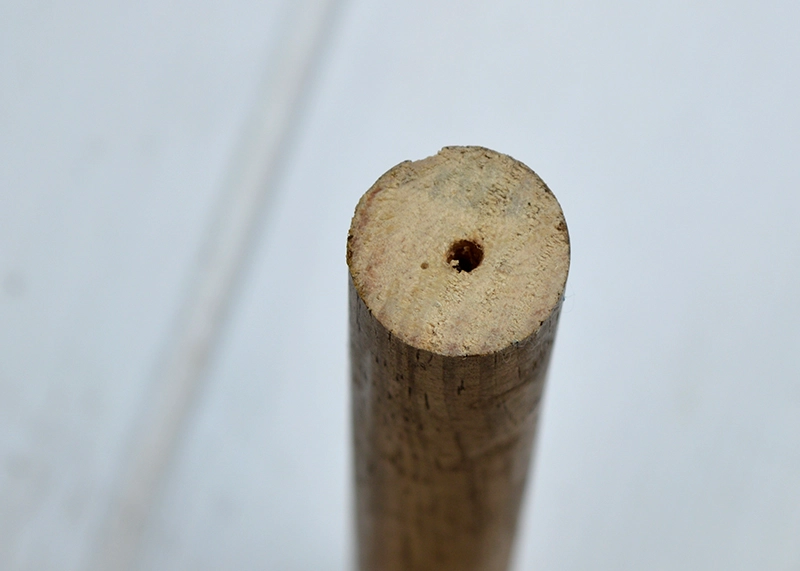hole drilled into pole