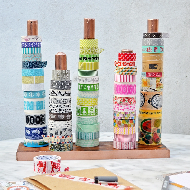 DIY washi tape holder _ Pillarboxblue.com