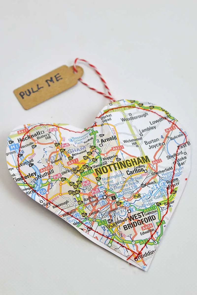 Personalized map treat bag
