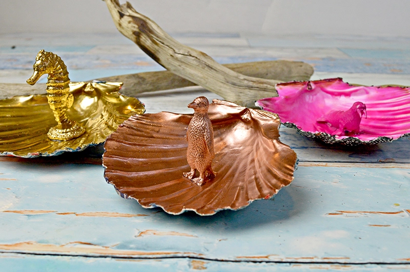 Scallop Shell Trinket dishes - PillarBoxBlue