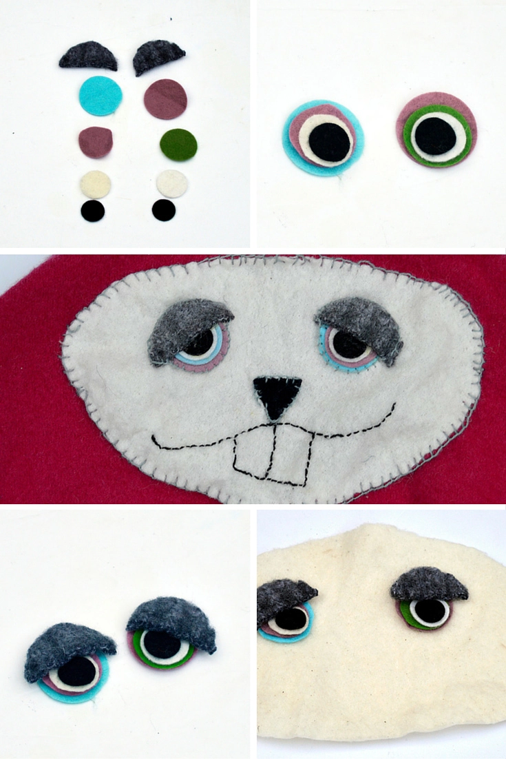 Sweater bunny cushion face instructions