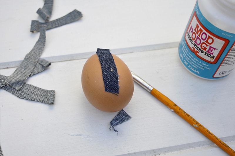 sticking to denim to egg