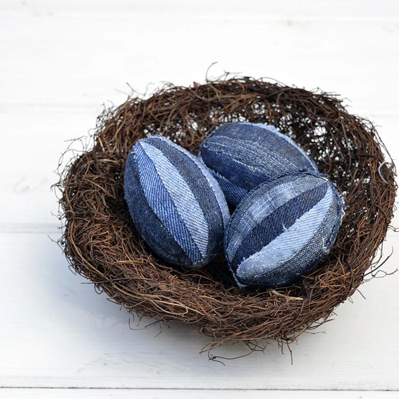 Patchwork Denim Eggs - Pillarboxblue.com