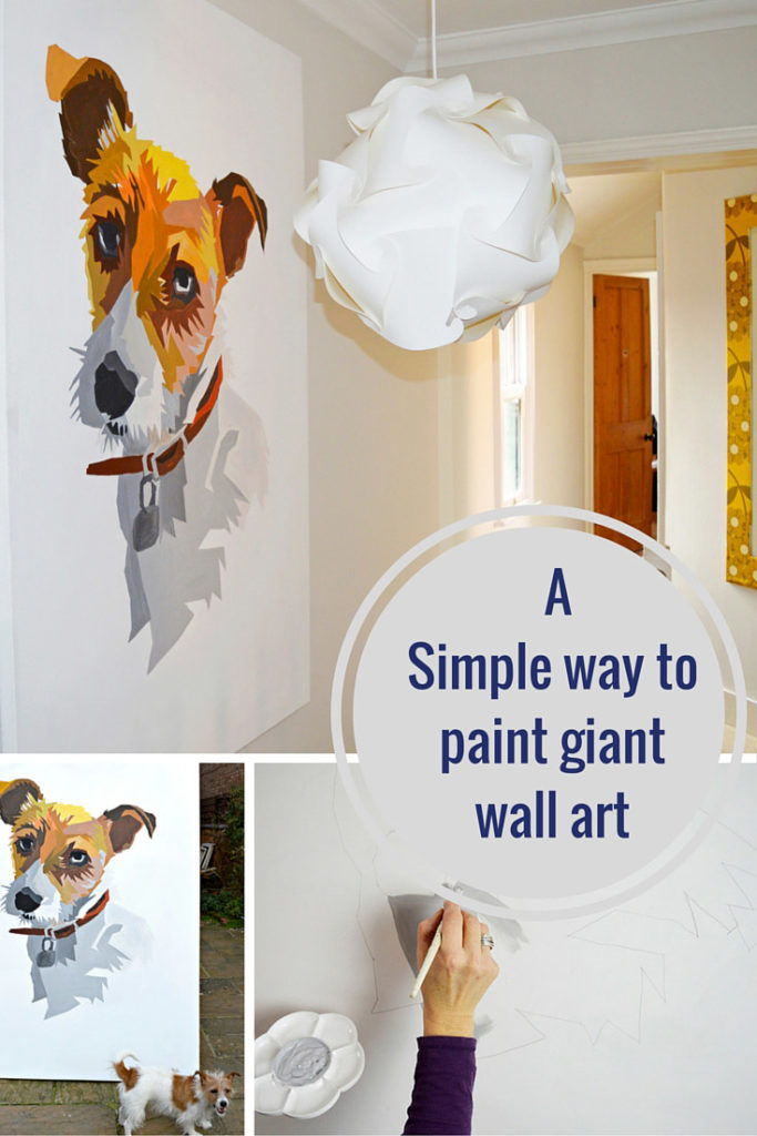 It's so Easy to Paint Your Own Giant Wall Art Pillar Box Blue