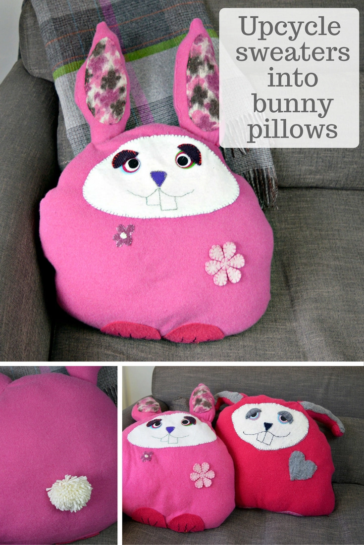 Reposhture Studio: Bunny Pillows and How to use iron-on transfer paper