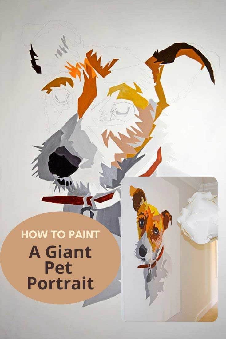 It's so Easy to Paint Your Own Giant Wall Art Pillar Box Blue