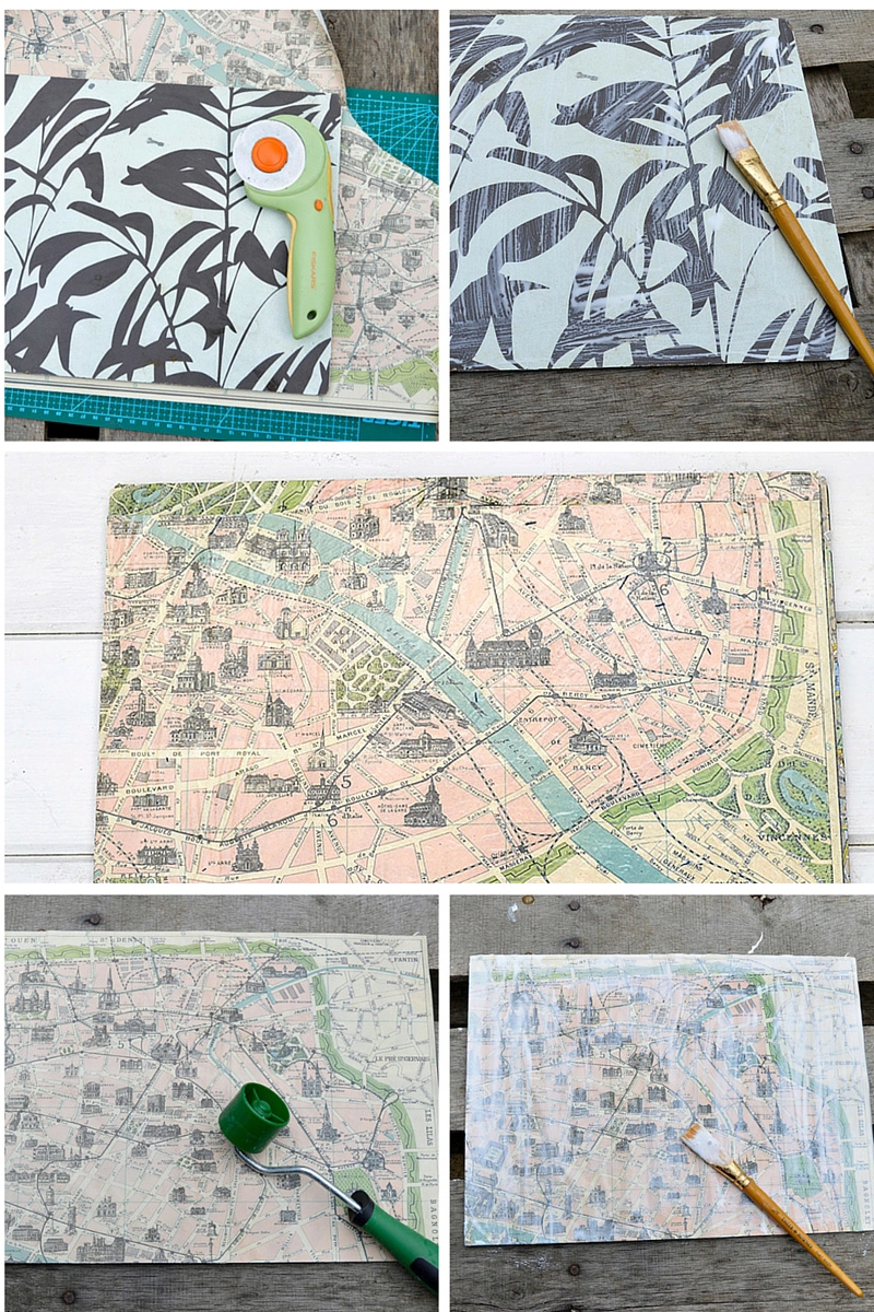 Map table mats - Pillarboxblue tutorial