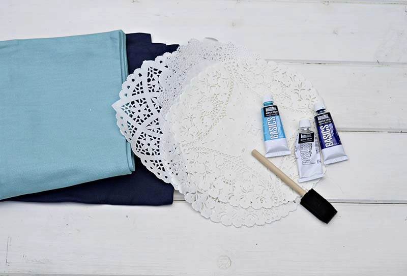 How to doily stencil a cushion / pillow