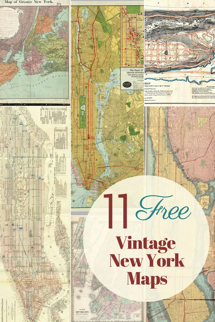 Free antique New York city maps