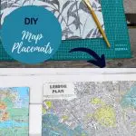Upcycled map placemats