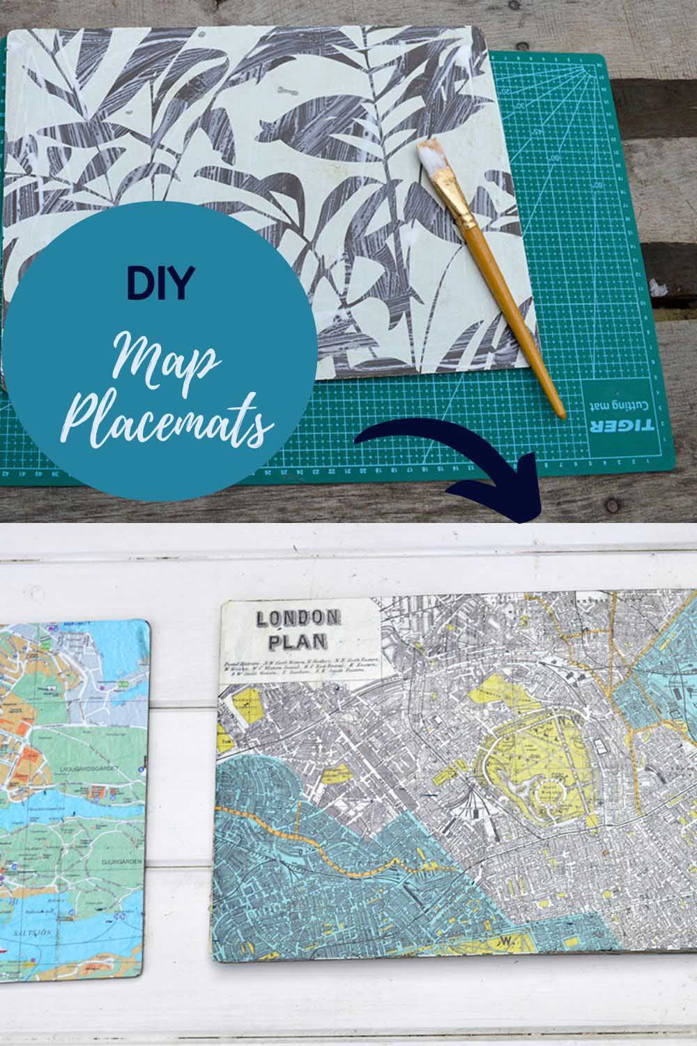 How To Make Personalized Placemats With City Maps Pillar Box Blue