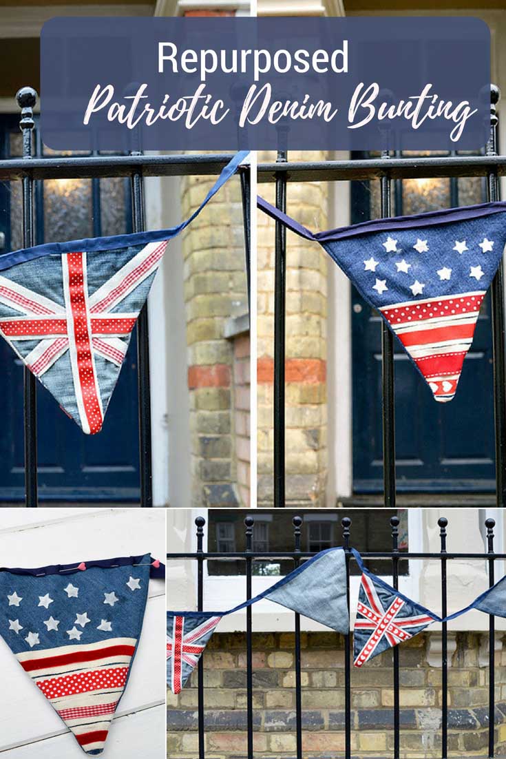 Upcycled Flag Denim Bunting