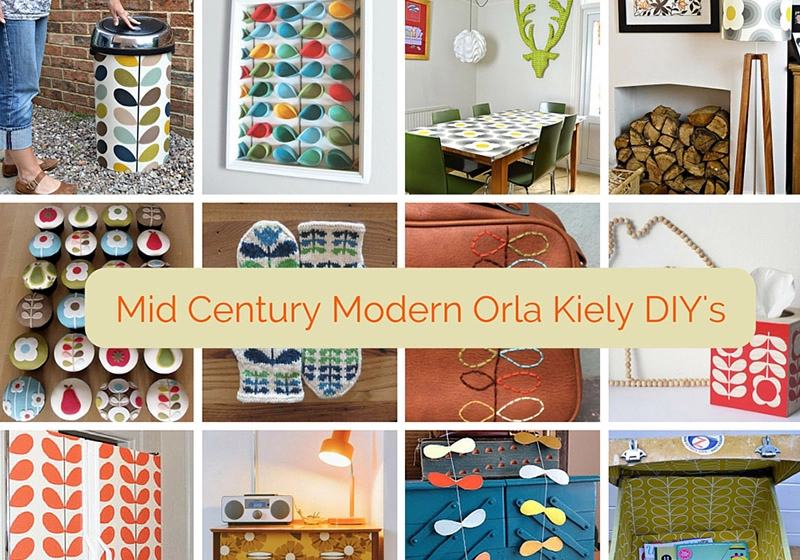 Get the mid century modern look by doing some Orla Kiely inspired crafts and DIY's. A round up of 12 fantastic Orla Kiely crafts for the home.