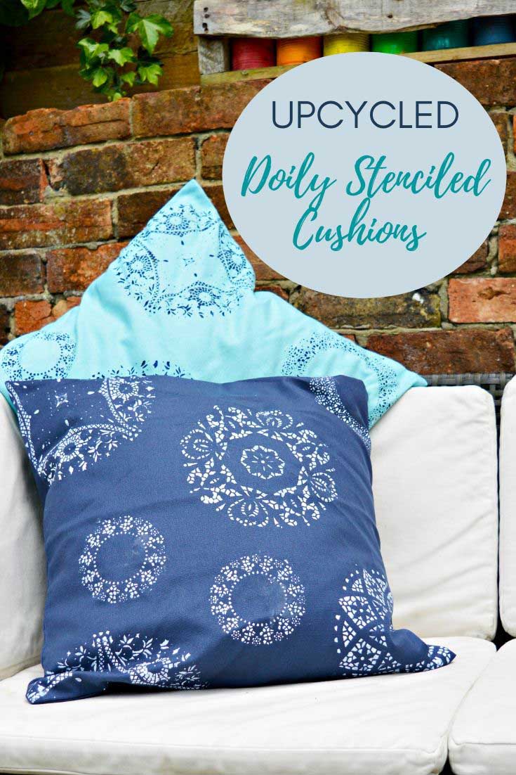 Doily Stencil a cushion or pillow