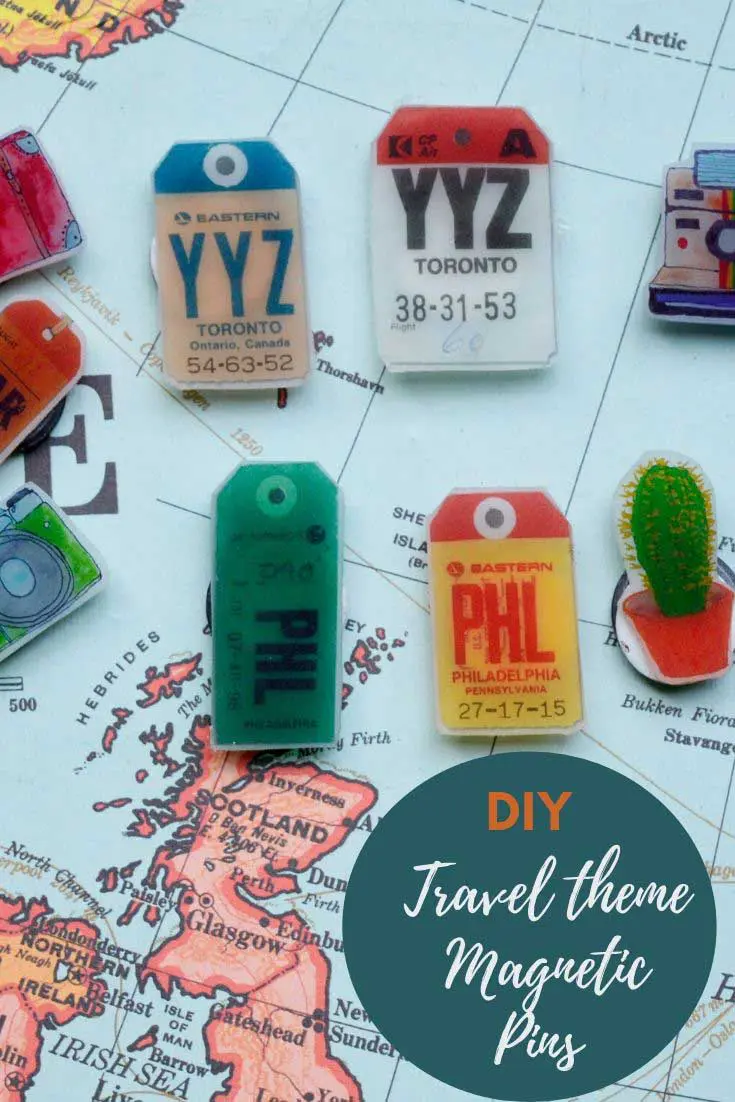 DIY travel themed pins